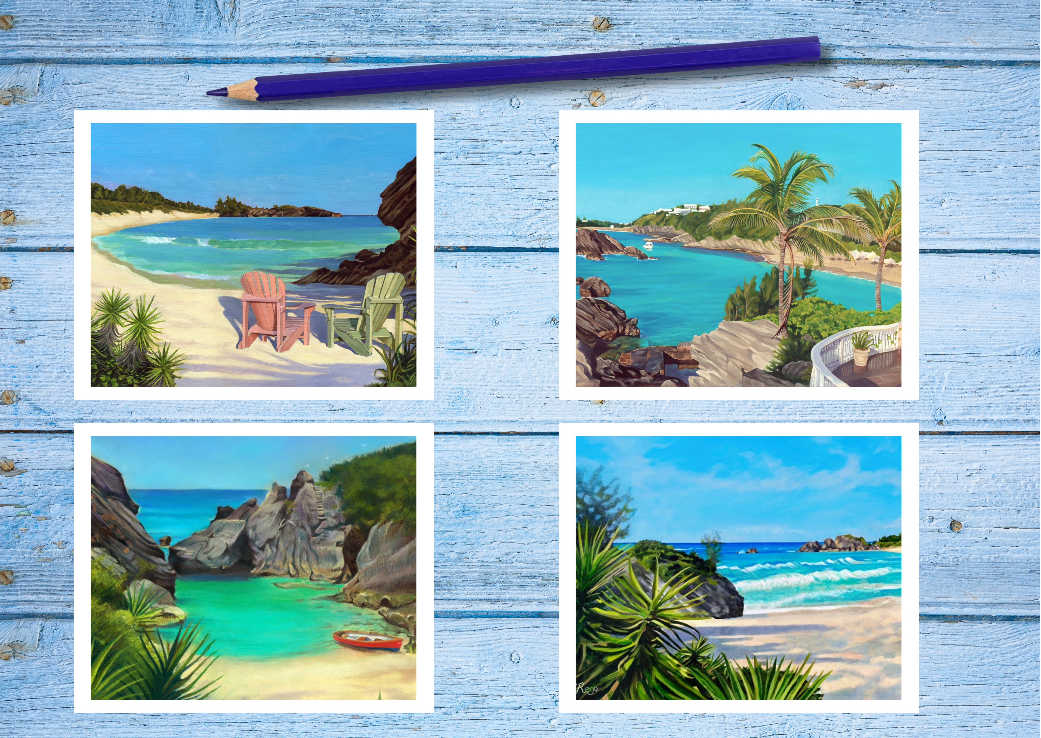 Beaches Notecard Set